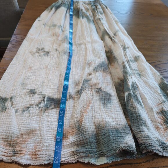 Sunny Moonwater white gray Skirt S / M Elastic waist Lightweight Flowy bohemian - Picture 14 of 14